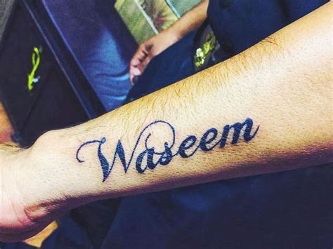 Name Tattoo On Exterior Forearm Ansh Tattoos Studio Tattoo Shop In