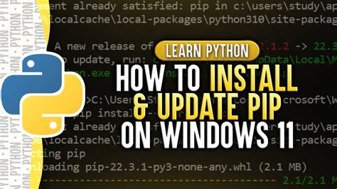 How To Install Pip In Python On Windows Youtube