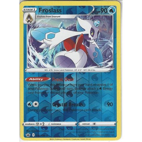 Pokemon Trading Card Game Froslass Reverse Holo Rare Card