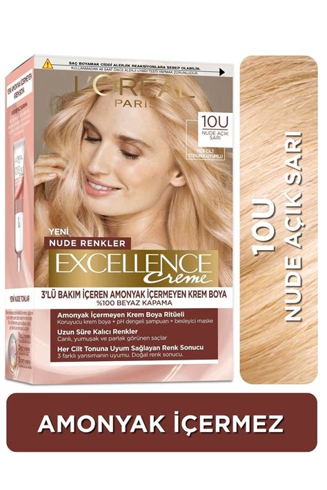 L Oreal Paris Excellence Creme Saç Boyası u Nude Açık Sarı Fiyatı