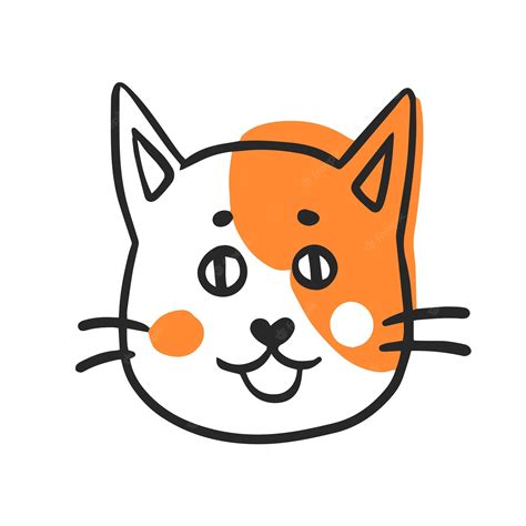 Premium Vector Simple Cute Cat Doodle Art