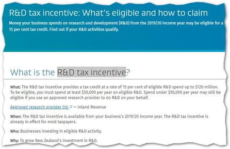 11 July 2019 MBIE R D Tax Incentive Whats Eligible And How To Claim