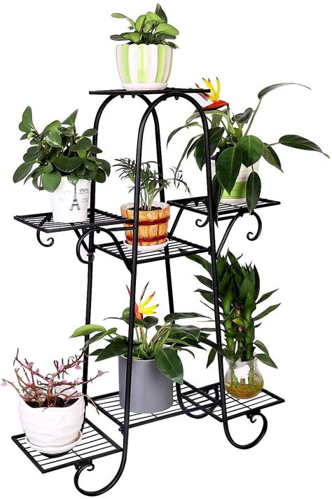 Unho Tier Metal Plant Stand Potted Flower Planter Storage Shelf