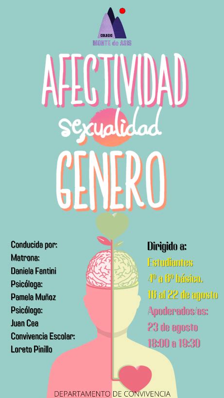 Colegio Monte de Asís Blog Archive Charla Afectividad Sexualidad y