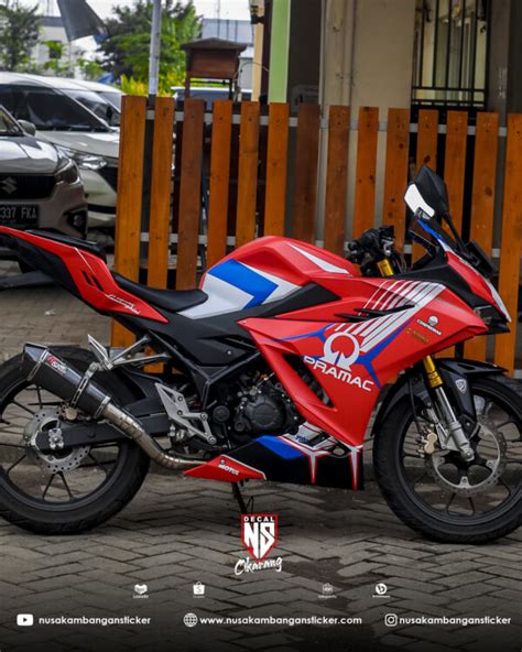 Decal Stiker Cbr R Livery Pramac Merah Full Body