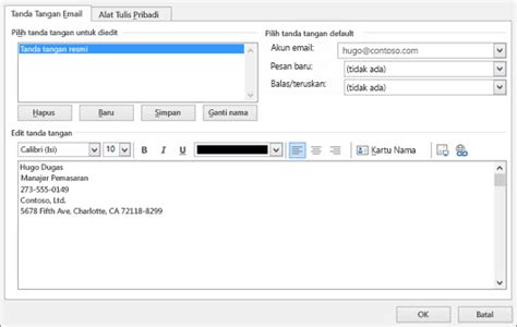 Membuat Dan Menambahkan Tanda Tangan Ke Pesan Outlook