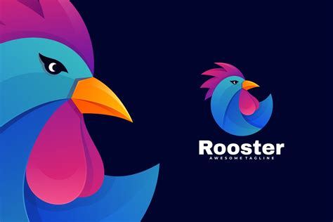 Rooster Gradient Colorful Logo – MasterBundles