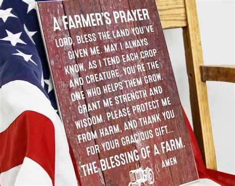 A Farmer S Prayer The Blessing Of A Farm Rustic Farmhouse Wood Sign