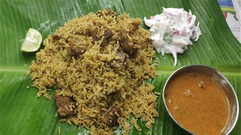 Hotel Hanumanthu Style Mutton Pulav Cooked On Woodfire Youtube