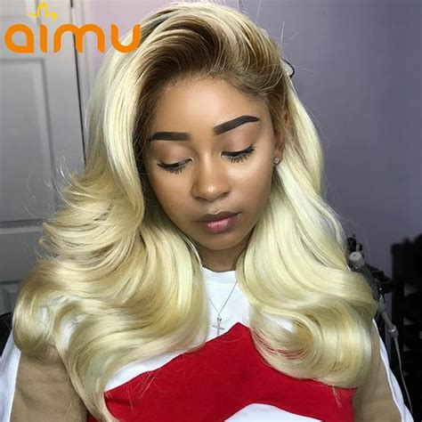 4 613 Lace Front Wig Body Wave Wig 13x4 Honey Blonde Lace Front Human