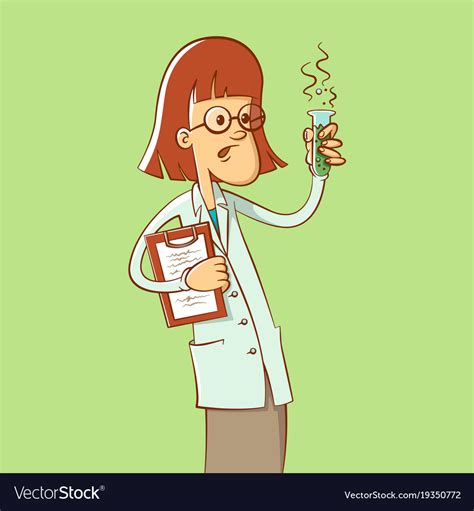 Girl Scientist Cartoon