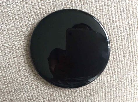 Black Obsidian Scrying Mirror 10cm – Indigo Aura Spiritual