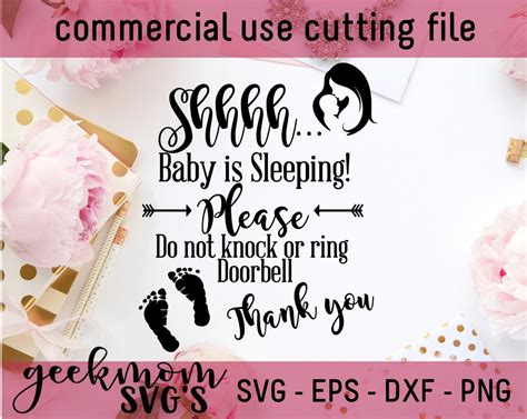 Sleeping baby svg Baby sleeping svg svg cutting file quote | Etsy