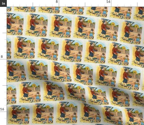 Mother Goose Nursery Rhyme Hot Cross Fabric Spoonflower
