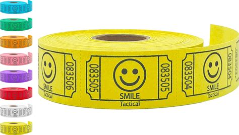 Amazon Tacticai 500 Raffle Tickets Smile Yellow 8 Color