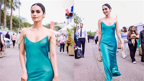 Cannes Manushi Chhillar Spends Normal Day At Cannes In A Blue