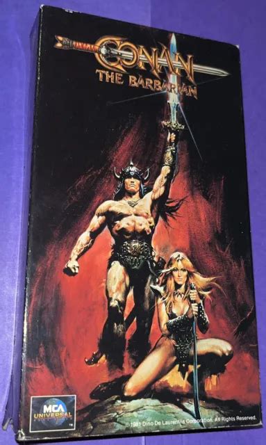 CONAN THE BARBARIAN VHS Arnold Schwarzenegger Fantasy Sword Movie Cult