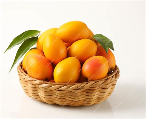 Premium Photo | A Fresh Mango Basket from the Garden