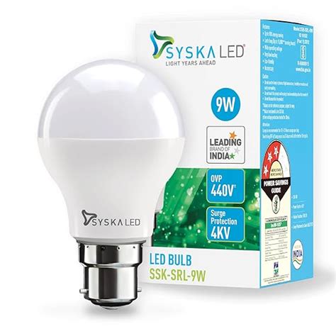 Syska W B D Led Cool Day Light Bulb Piece Ssk Srl W Amazon In