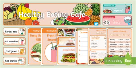 Healthy Eating Cafe Role Play Pack Teacher Made