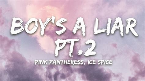 Boy S A Liar Pt Pink Pantheress Ice Spice Lyrics Youtube