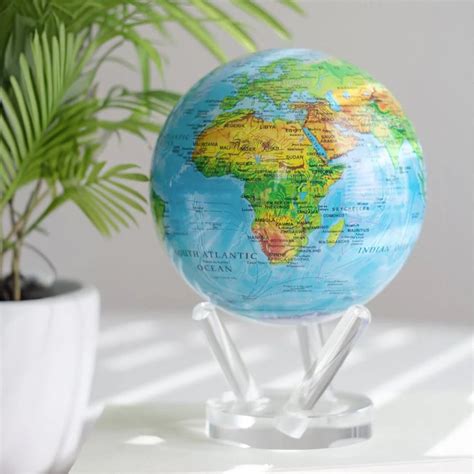 Blue Relief World Map Globe Mova Globes Website