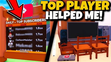 The TOP PLAYER Helped Me Get On LEADERBOARDS FAST YouTube Life Roblox