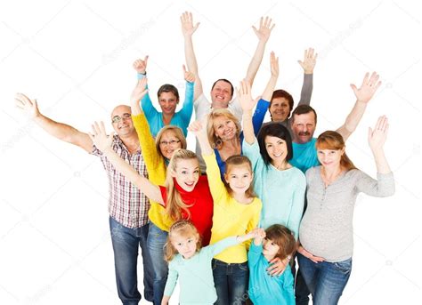 Large Group Of Happy People Standing Together — Stock Photo © Amelaxa