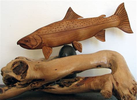 Rainbow Trout | Wood carving art, Fish wood carving, Trout art