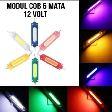 Jual Lampu LED Kolong Motor Mobil Truk COB Pendek Kaca 6 Mata LED