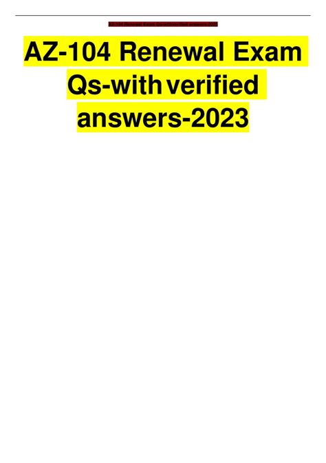 New Az Renewal Exam Question And Answer Updated All Answers