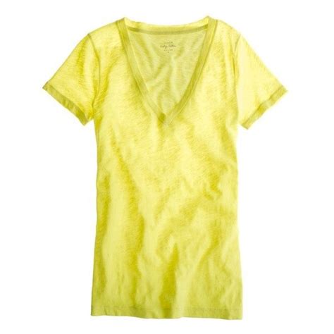 J Crew Vintage Cotton V Neck Tee 20 Via Polyvore Clothes Design