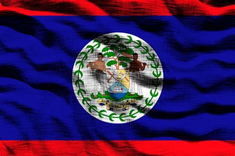 Bandeira Nacional De Belize Fundo Bandeira De Belize Foto Premium