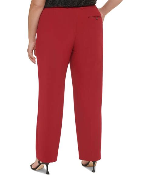 Calvin Klein Plus Size Modern Fit Straight Leg Pants Macys