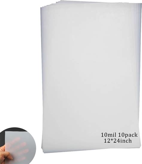 10 Sheets 10 Mil Mylar Sheet 12x24 Inch Translucent Plastic Stencil