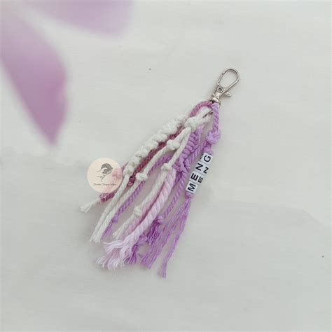 Jual Bag Charm Macrame Macrame Abstract Keychain Gantungan Kunci