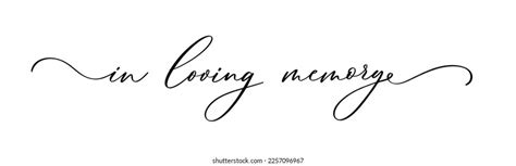 Loving Memory Text Vector Written Elegant Stock Vector (Royalty Free ...