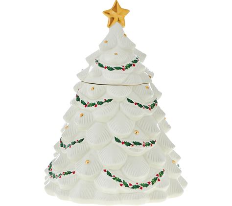 Lenox Holiday Tree Cookie Jar With 24kt Gold Accents Page 1 —