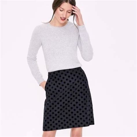 Premise Skirts Premise Studio Aline Skirt With Black Polka Dots Sz