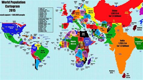 Cool World Map Shows Every Countrys Scale According To Its Population