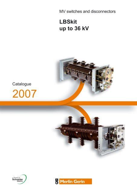 Catalog Mv Indoor Switchgear Lbskit 36kv Schneider Electric