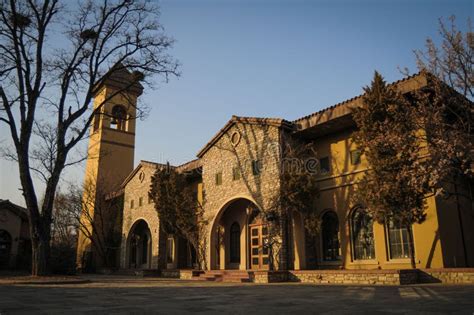 Large Impressive Building With A Tall Regal Tower In Beijing China