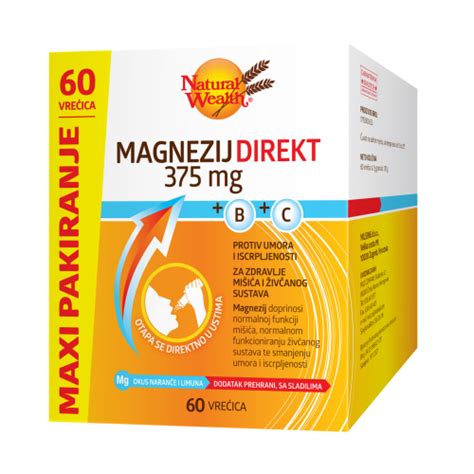 Natural Wealth Magnezij Direkt Mg Vre Ica Maxi Ljekarne Perak