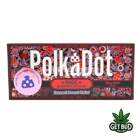 Polkadot Mg Magic Mushroom Chocolate Bar Caramel Peanut Twist