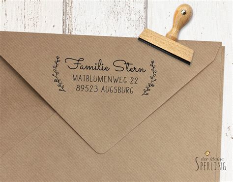 STEMPEL Adressstempel Stempel Adresse Stempel Etsy