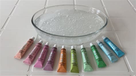 COLORINDO SLIME TRANSPARENTE VÁRIAS TINTAS FLUORESCENTES DOS EUA