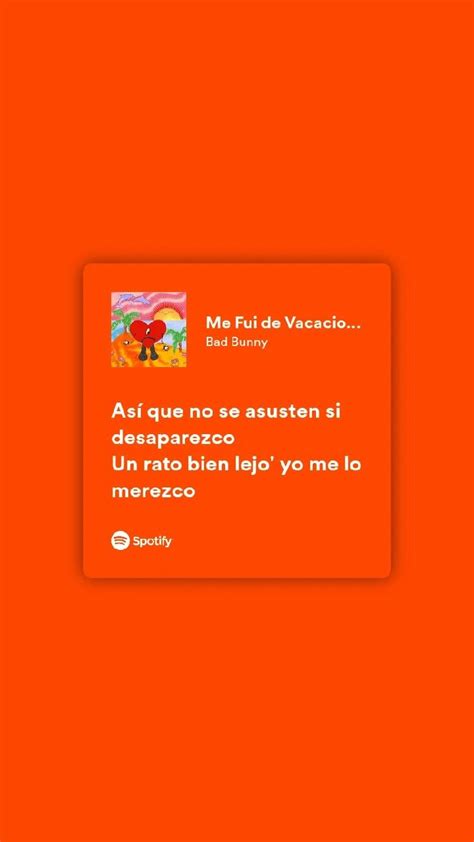 Bad Bunny Spotify Lyrics Frases De Canciones Frases De Cantantes