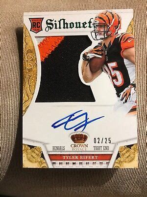 Panini Crown Royale Tyler Eifert Rookie Silhouette Patch Auto