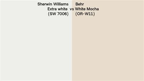 Sherwin Williams Extra White Sw Vs Behr White Mocha Or W