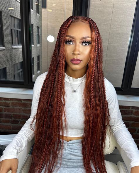 Knotless Boho Braids Color Ginger 350 Ofc Im Accepting Bookings In